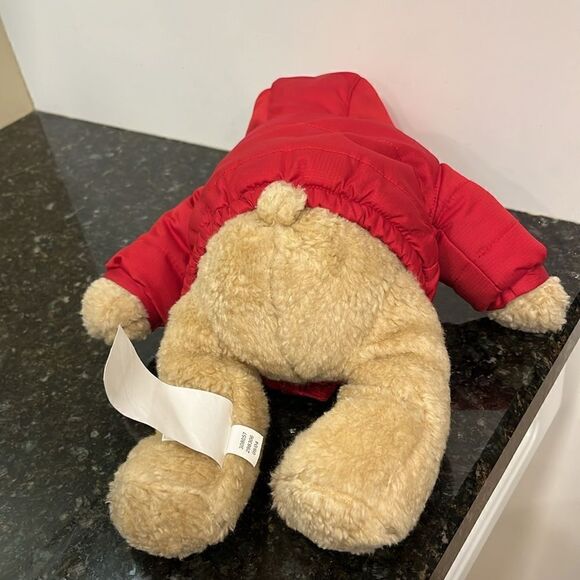 2004 GAP PLUSH BEAR WITH RED PUFFER JACKET. Size 15” - Picture 6 of 11